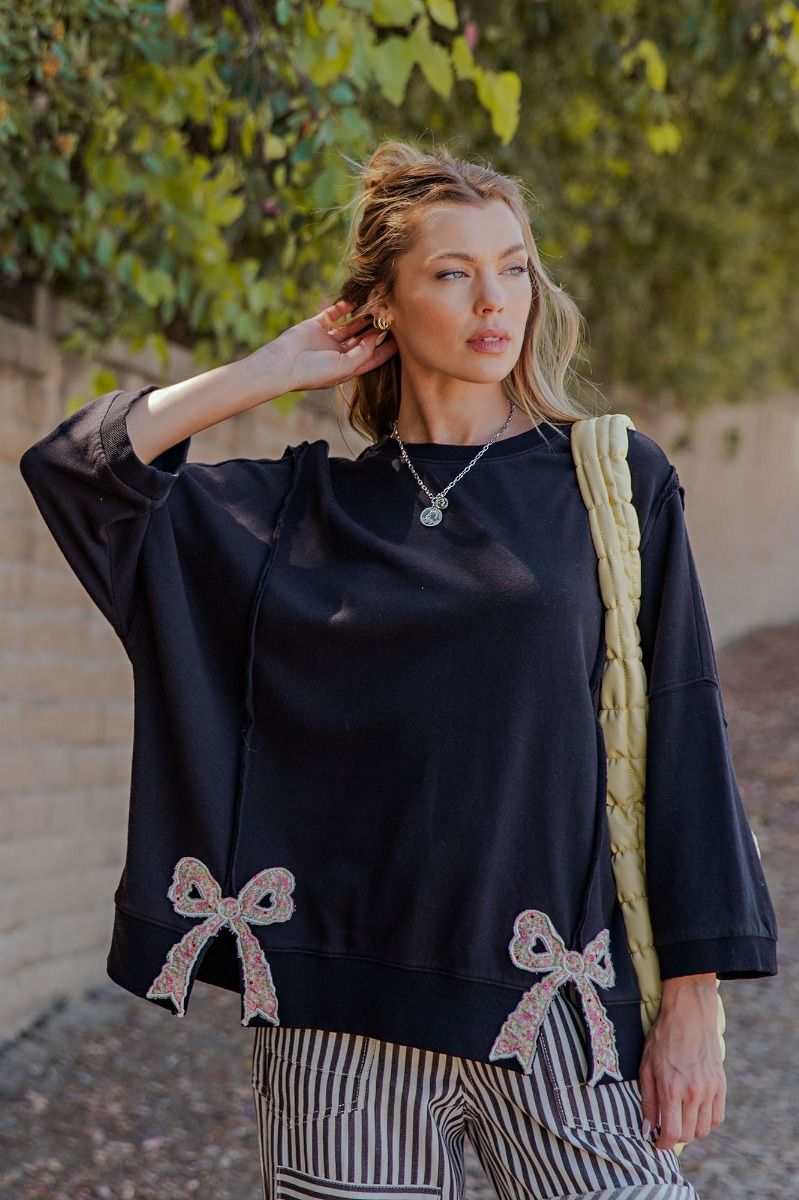 Sweet Side of Cozy Bow Sweatshirt