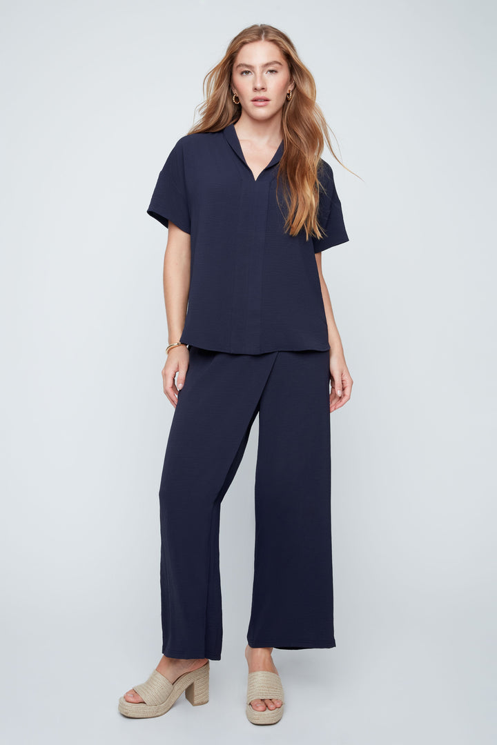Midnight Ease V-Neck Blouse