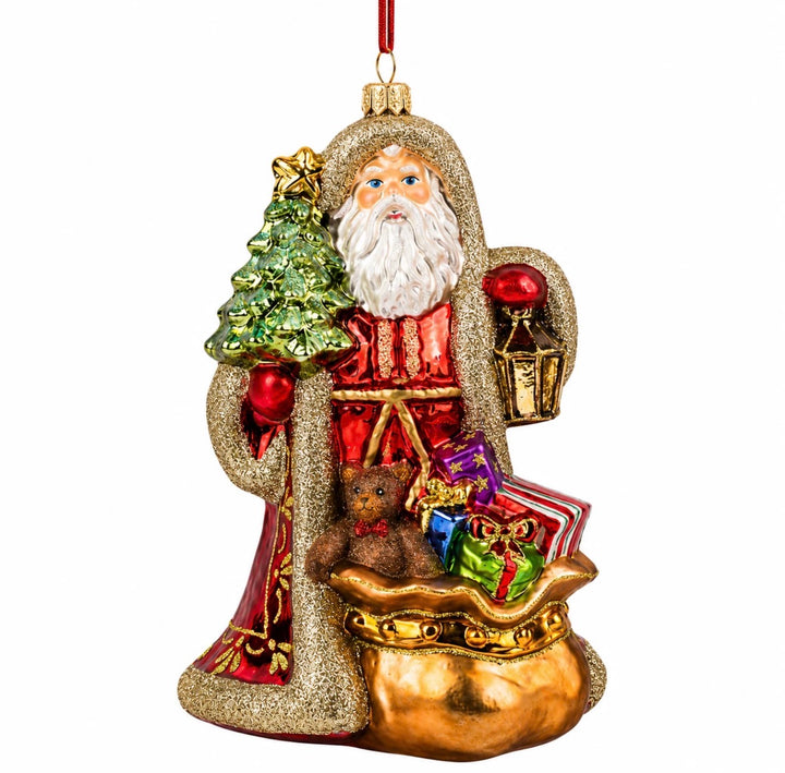 Huras Family: Splendid Santa Glass Ornament