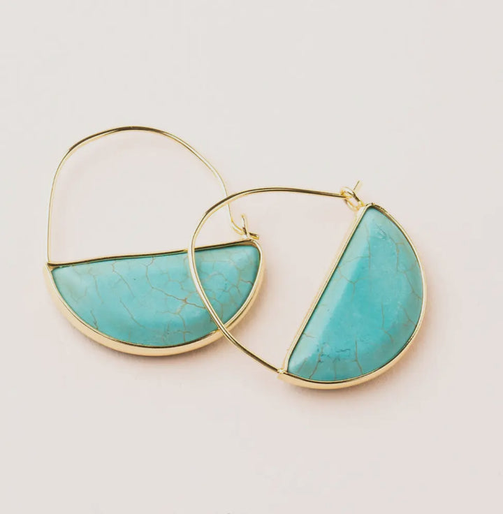 Stone Prism Hoops - FINAL SALE