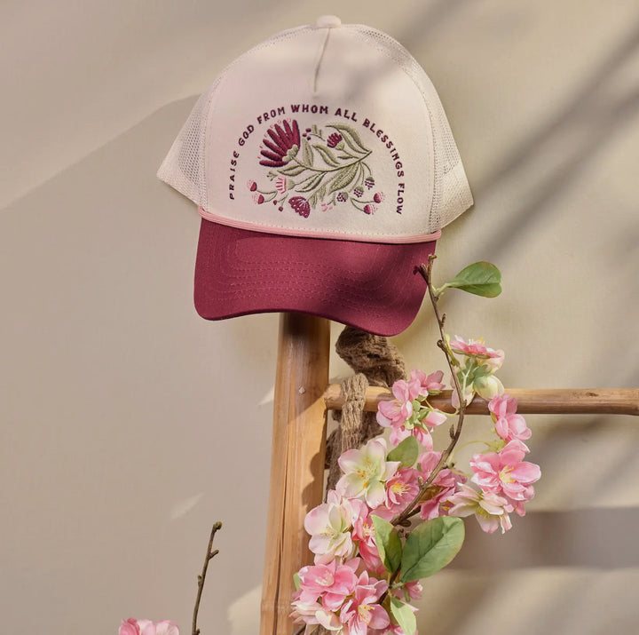 Praise & Grace Floral Trucker Hat