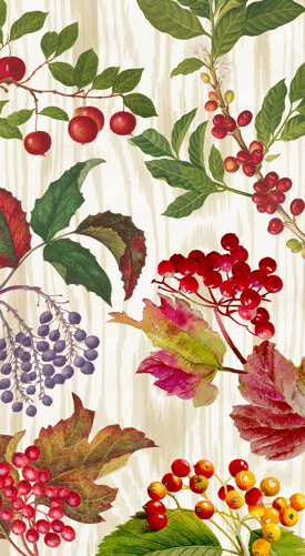 Caspari Autumn Berries Guest Napkins