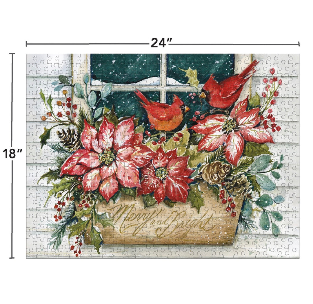 Merry & Bright Cardinals 500-Piece Puzzle by LANG