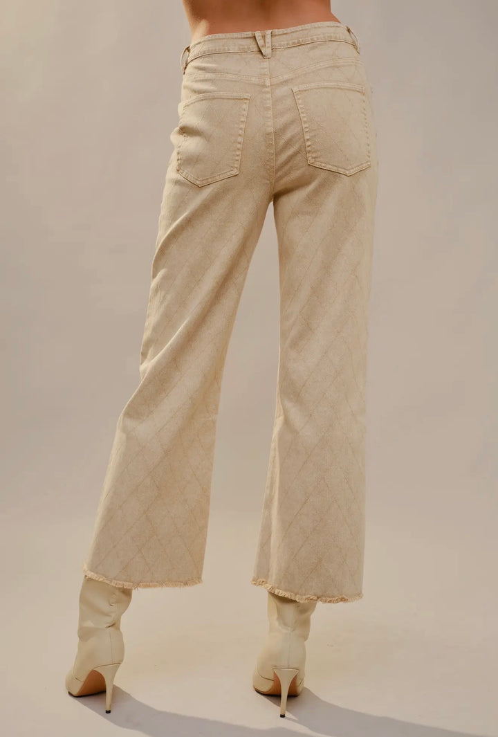 Sand Diamond Straight Leg Jeans