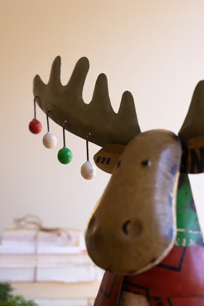 Merry Moose Christmas Figure