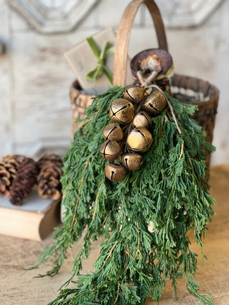 Antique Brass Sleigh Bell Cluster