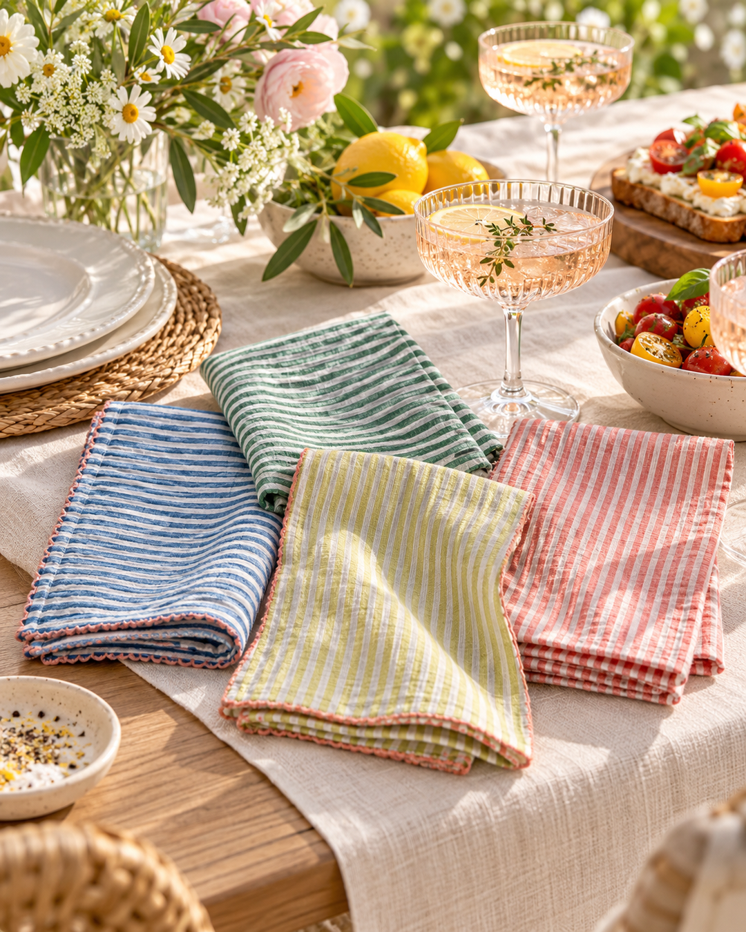 Lake Stripe Cotton Napkin