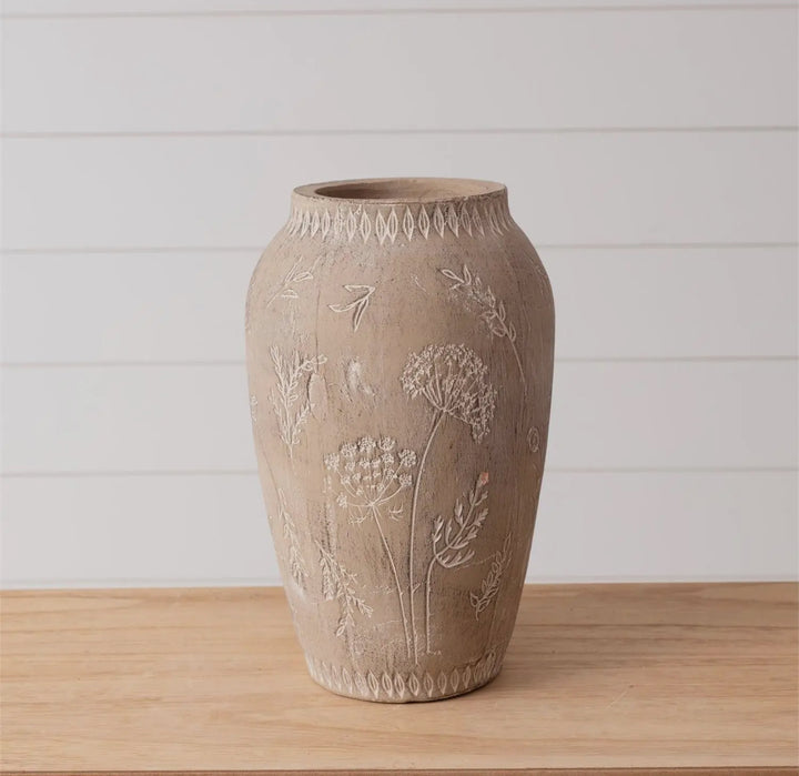 Meadow Etched Botanical Vase