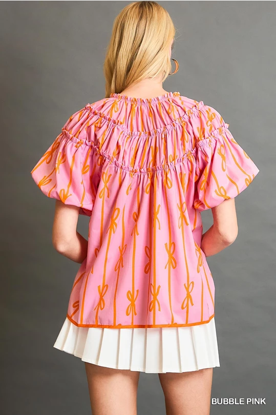 Pink Bow Top