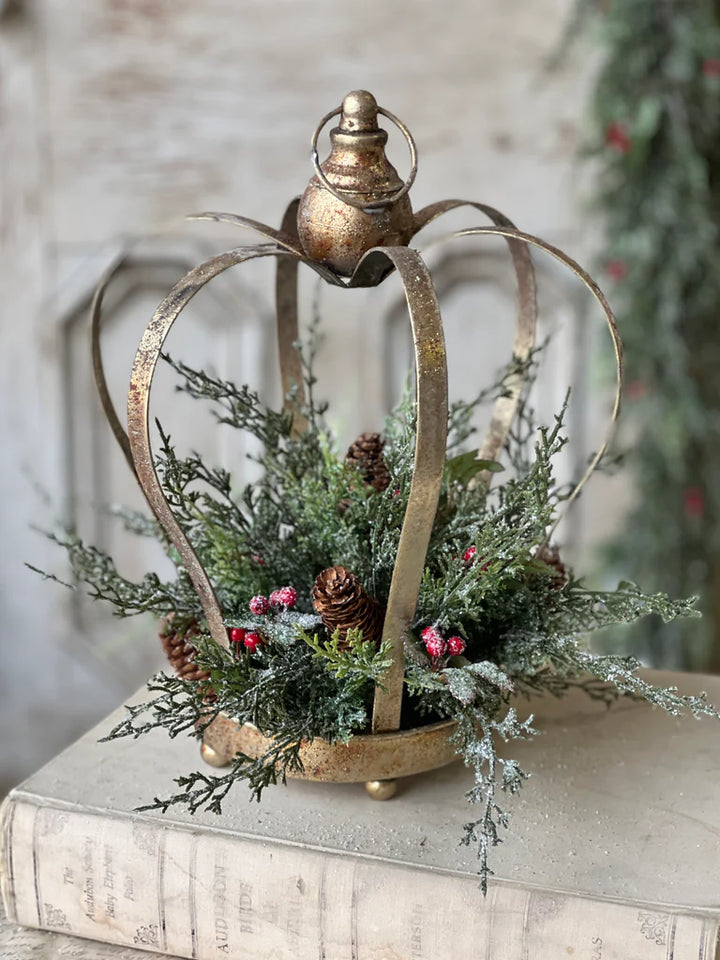 Frosted Cedar & Berry Half Sphere