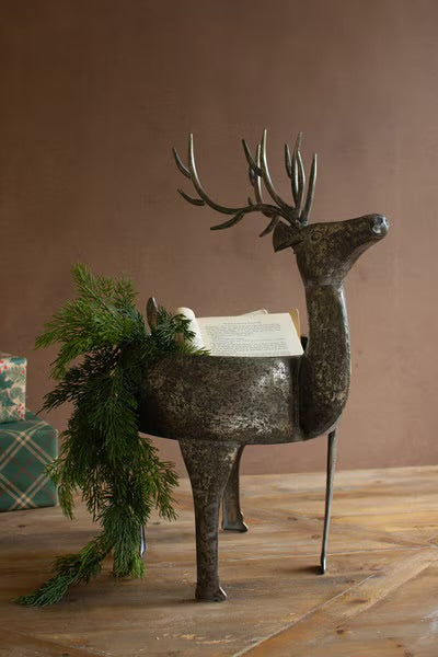 Woodland Stag Metal Planter