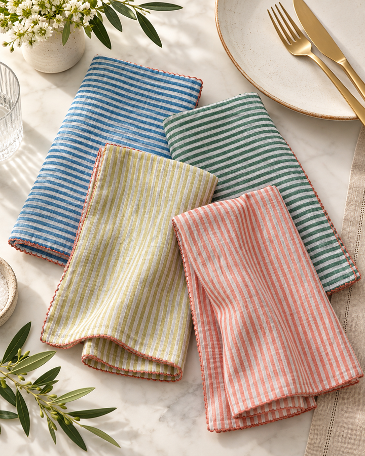 Lake Stripe Cotton Napkin