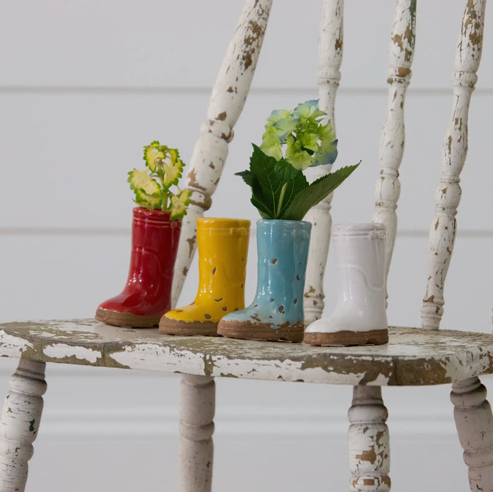 Mini Ceramic Boot Vase