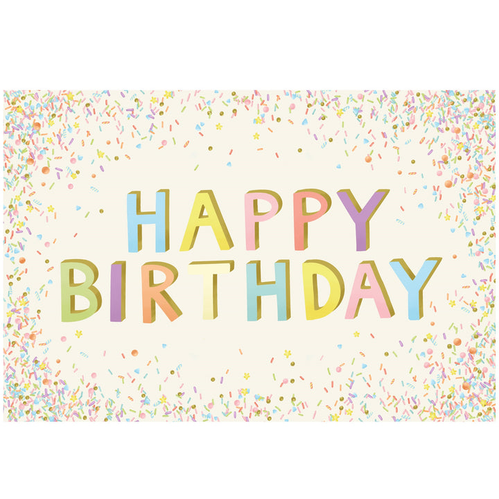 Happy Birthday Sprinkles Paper Placemat Pad