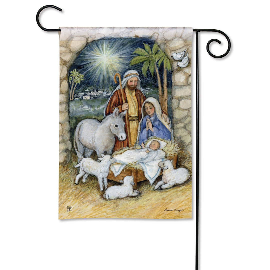 Star of Bethlehem Nativity Garden Flag
