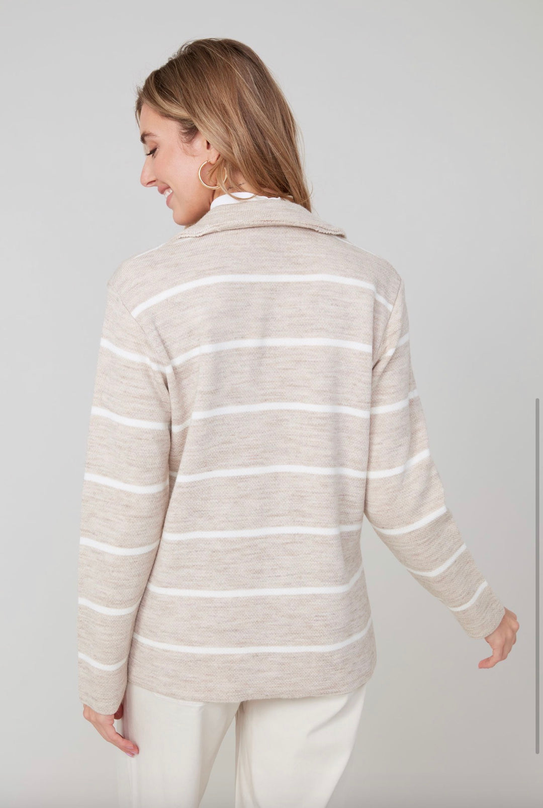 Coastal Stripe Knit Blazer