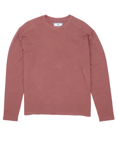 Salmon Shoreline Crew Neck Long Sleeve Shirt