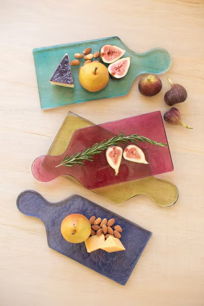 The Jewel-Tone Glass Cheese Board