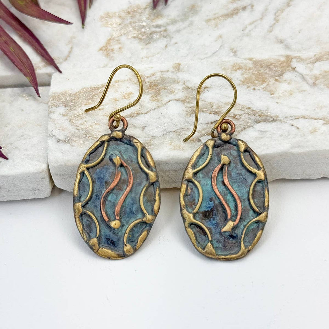Brass Patina Earrings