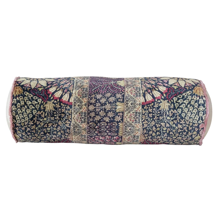Velvet Garden Patch Bolster Pillow