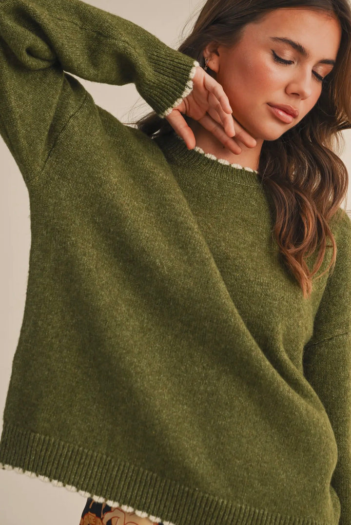 Evergreen Whisper Sweater