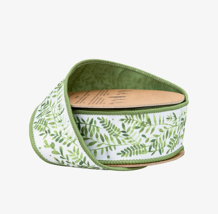 Fern Garden Reversible Wired Ribbon