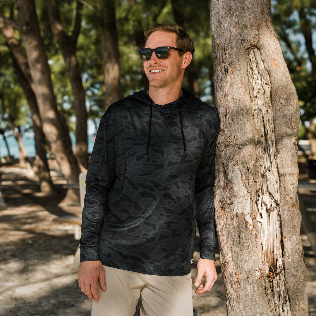 Performance Hoodie – Black Shadow Camo