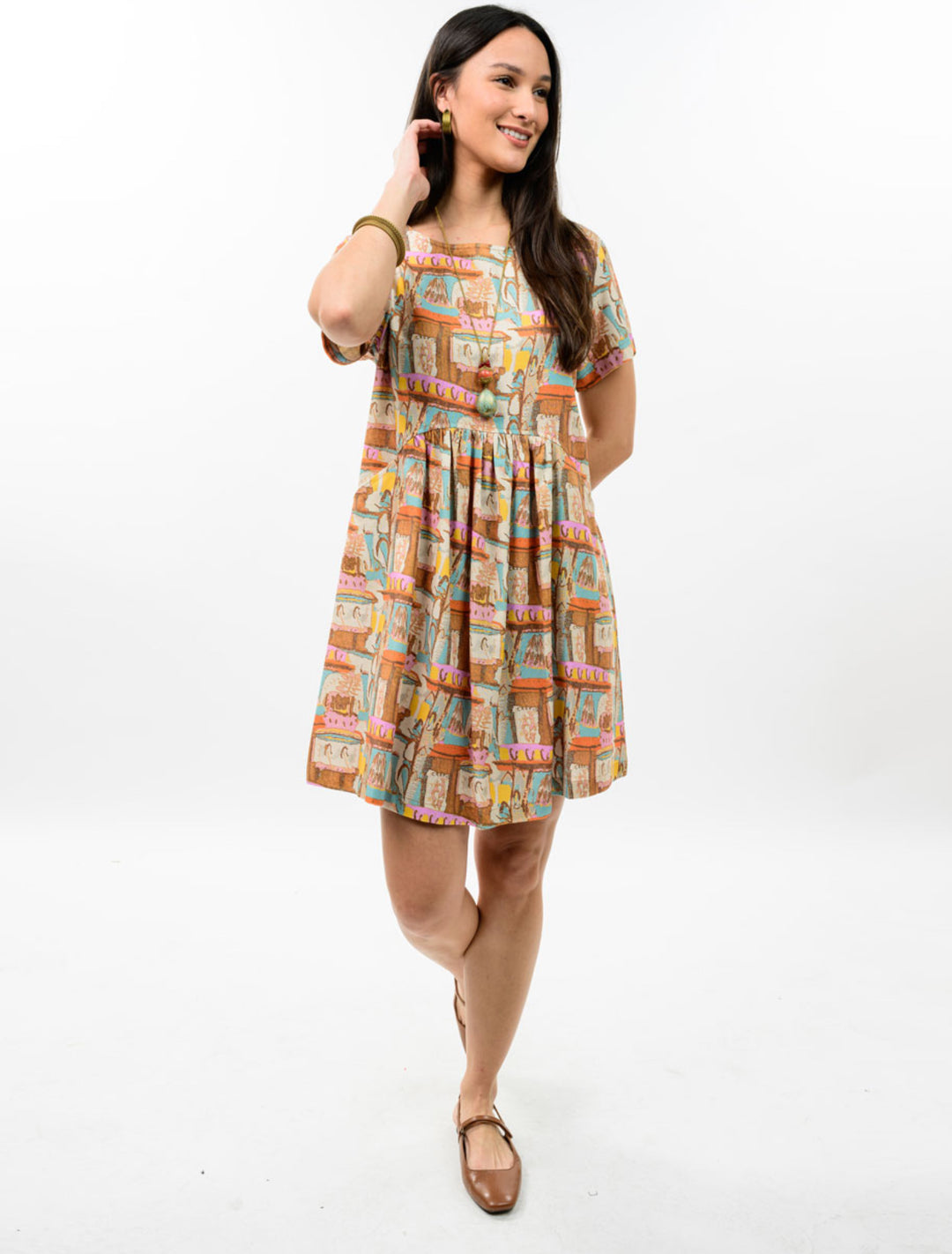 Painted Piazza Babydoll Dress