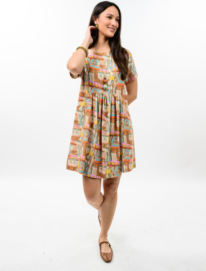 Painted Piazza Babydoll Dress