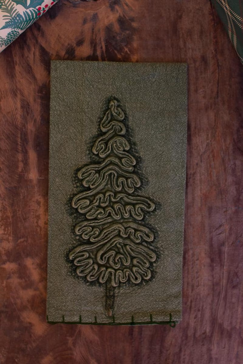 Textured Evergreen Napkins