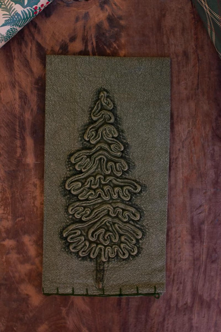 Textured Evergreen Napkins