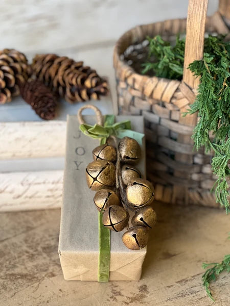 Antique Brass Sleigh Bell Cluster