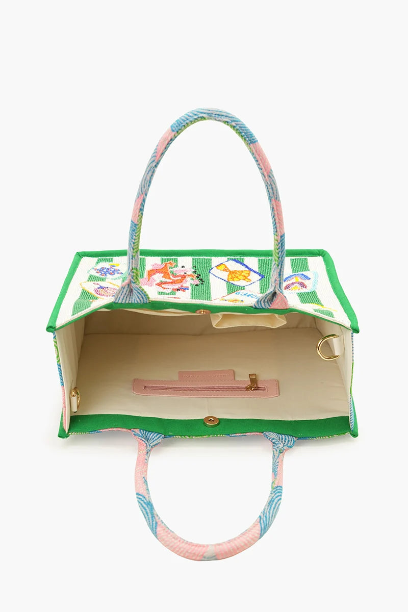 Mahjong Social Jacquard Tote