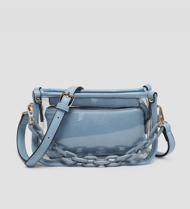 Clear Crossbody Bag with Chain