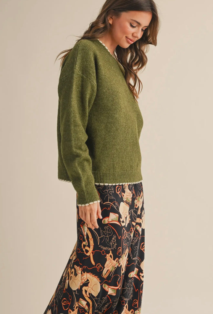 Evergreen Whisper Sweater