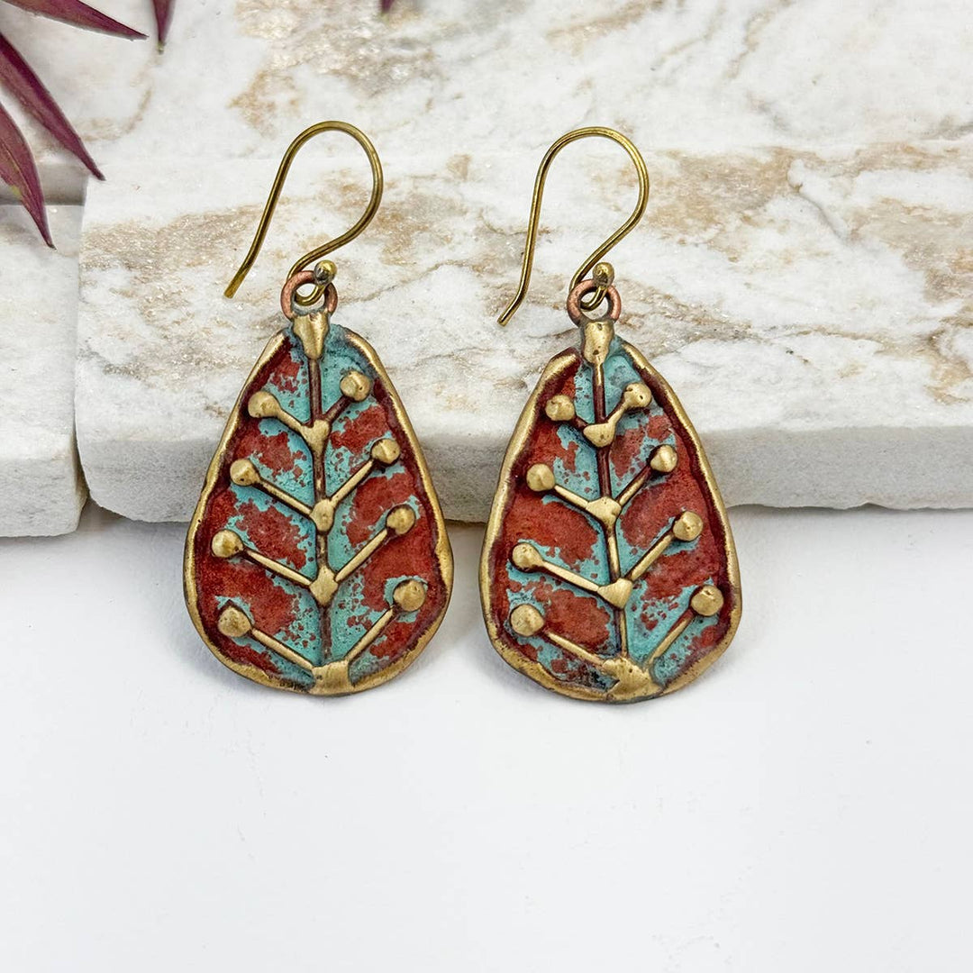 Brass Patina Earrings