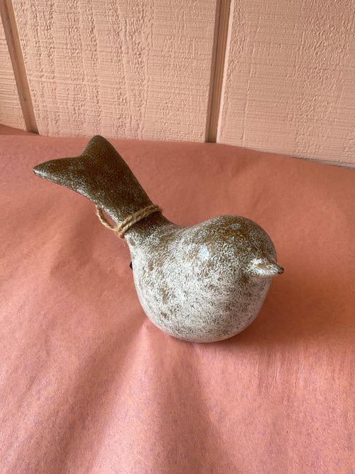 Stoneware Long Tail Bird