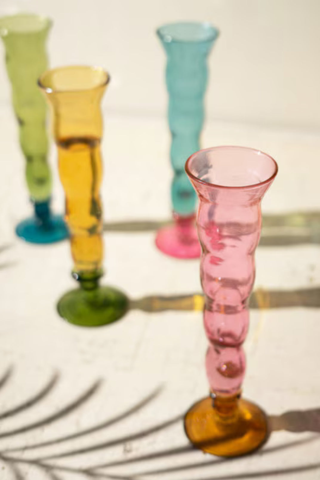 Color Pop Stem Champagne Flutes