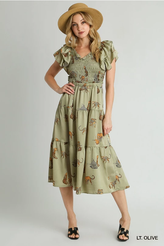 Leopard Heaven Midi Dress