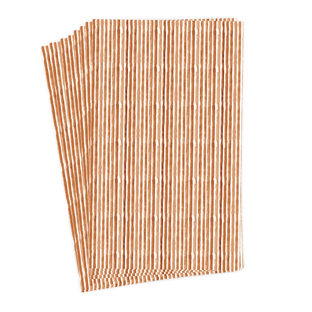 Warm Terracotta Stripe Guest Napkins