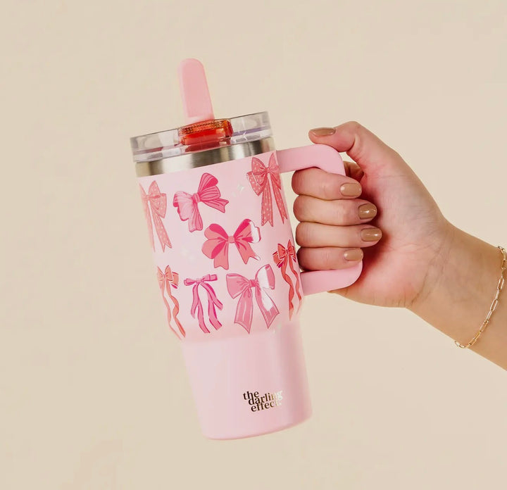 Darling Bows Tumbler with Handle