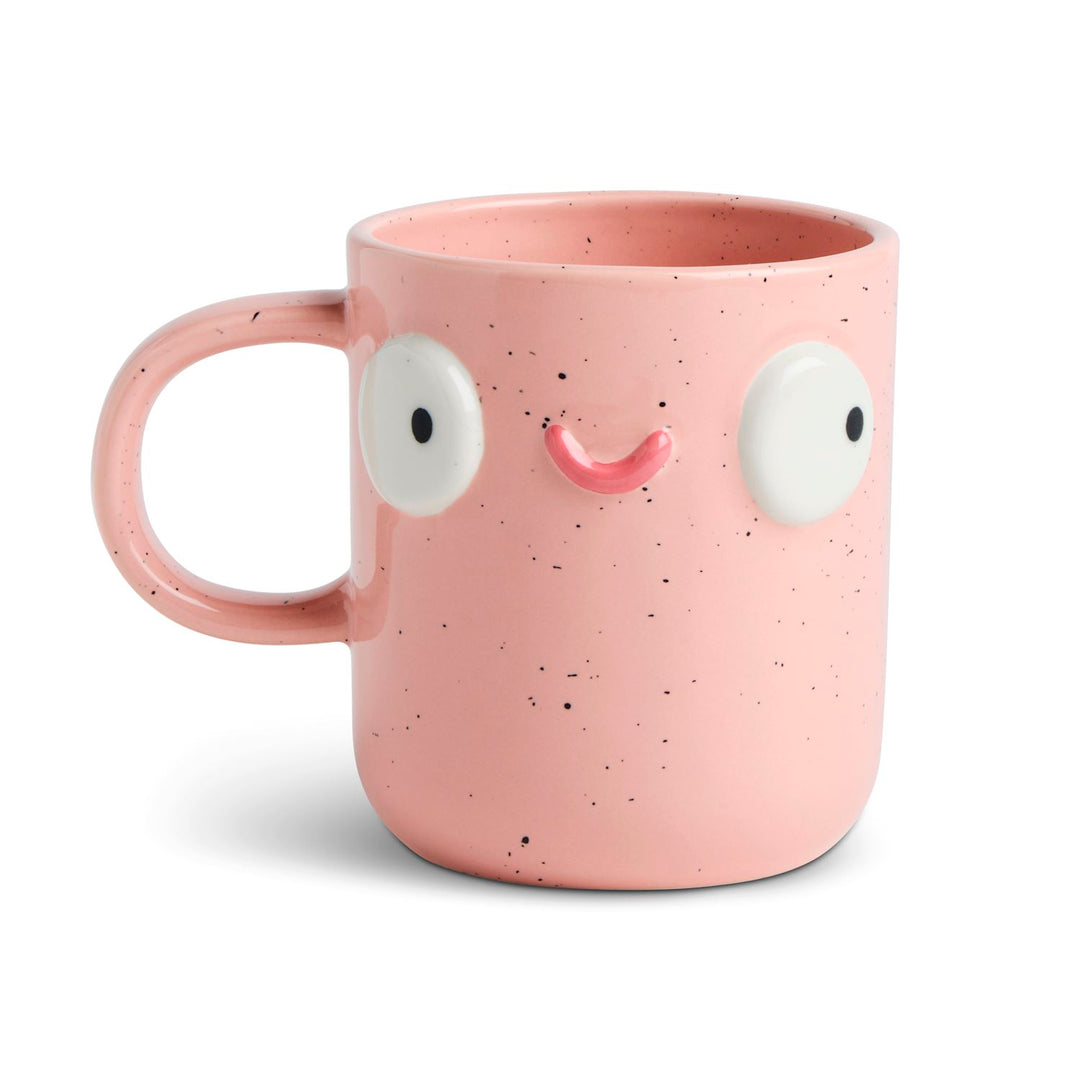 Whimsical Character Face Mug – 14 oz