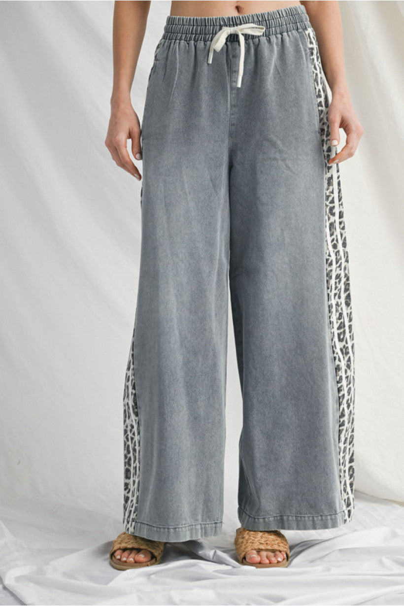 Side Stripe Denim Lounge Pants