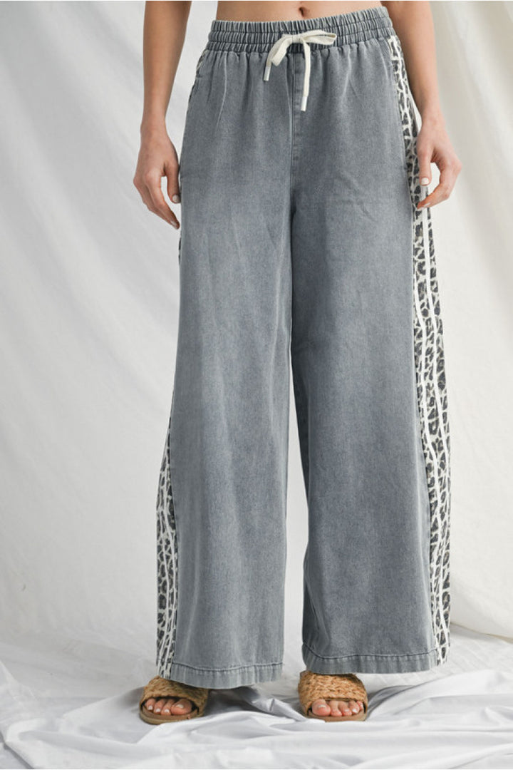 Side Stripe Denim Lounge Pants