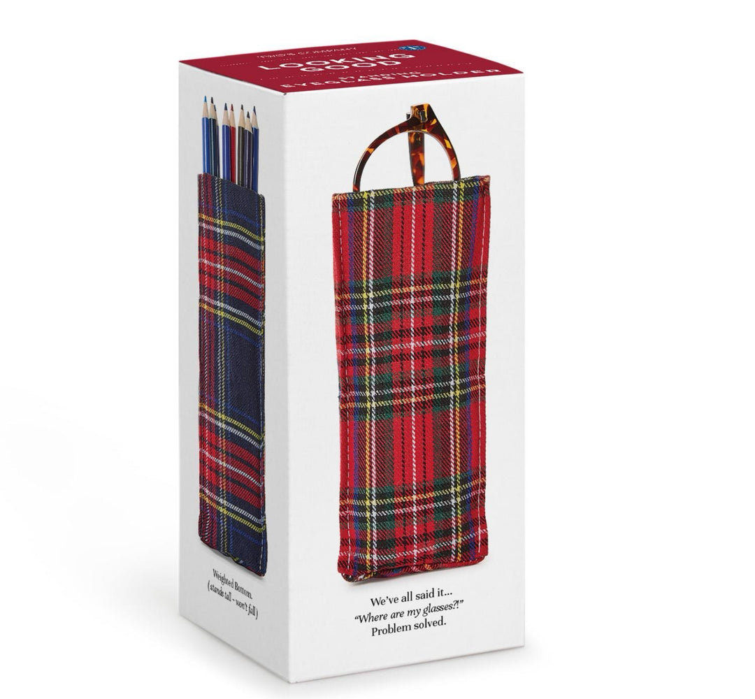 Holiday Plaid Lookout Glasses Holder