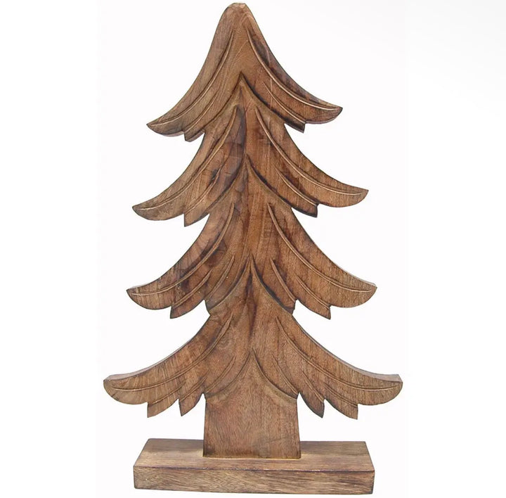 Carved Woodland Christmas Trees