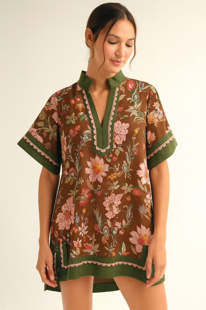 Harvest Blooms Tunic Dress
