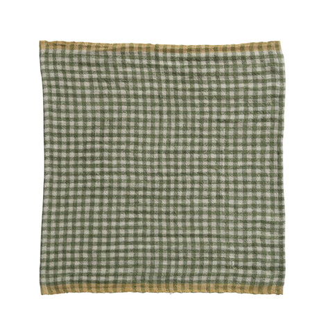 Gingham Green Napkins Set of 4