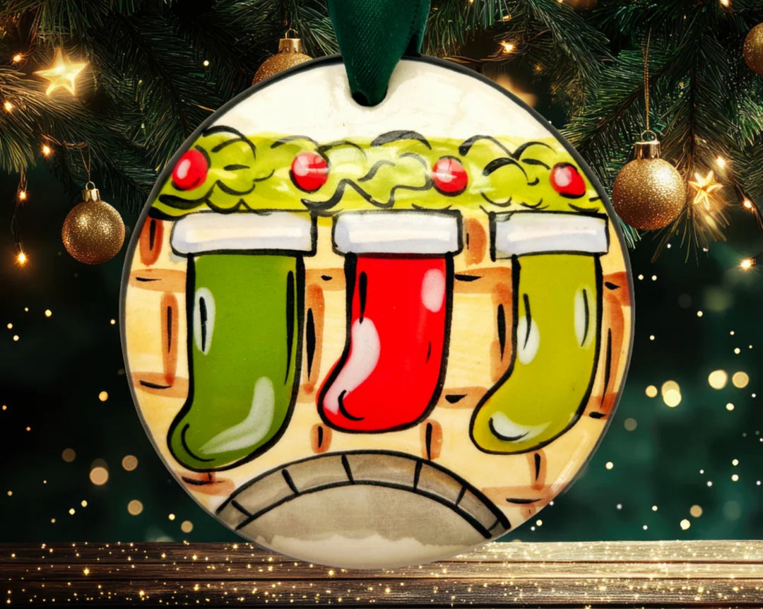 Hand Painted Disc Ornament Collection