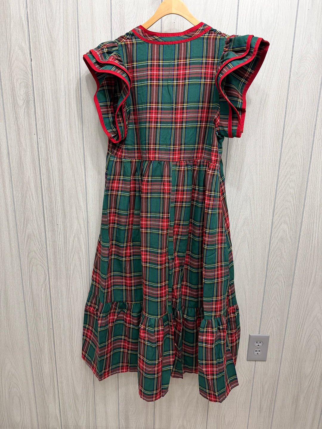 Merry & Bright Plaid Midi Dress